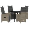 vidaXL Ensemble de salle &agrave; manger pour jardin 5 pc Beige polyrotin