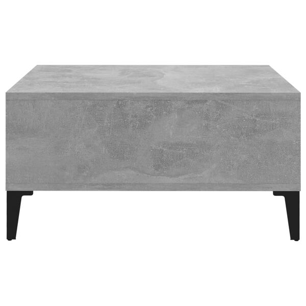 vidaXL Table basse gris béton 60x60x30 cm bois d'ingénierie