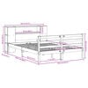 vidaXL Lit biblioth&egrave;que sans matelas 150x200 cm bois massif de pin