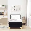 vidaXL Lit &agrave; ressorts avec matelas Noir 80 x 200 cm tissu
