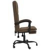 vidaXL Fauteuil inclinable de bureau Marron Tissu