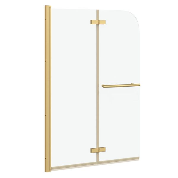 vidaXL Enceinte de Douche Dor&eacute; 95 x 140 cm Verre ESG et aluminium