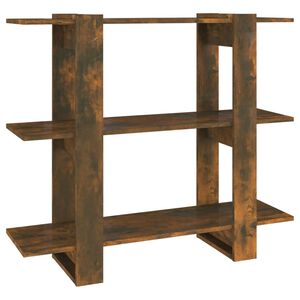 vidaXL Biblioth&egrave;que/S&eacute;parateur de pi&egrave;ce Ch&ecirc;ne fum&eacute; 100x30x87 cm