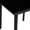 vidaXL Table &agrave; d&icirc;ner de jardin Noir 140x70x74 cm Acier et verre