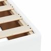 vidaXL Sommier &agrave; lattes de lit avec matelas Blanc 200x200cm Similicuir