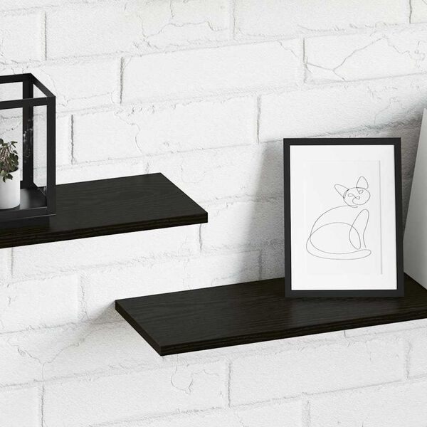 vidaXL &Eacute;tag&egrave;re &agrave; livres 4 pcs Noir 100 x 20 x 1,5 cm Bois d'ing&eacute;nierie