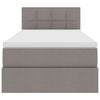 vidaXL Lit avec rangement et matelas avec matelas Taupe 90 x 200 cm