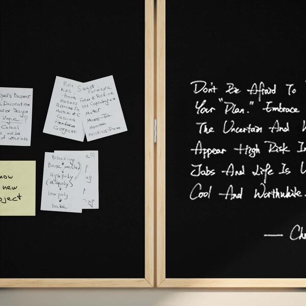 vidaXL Tableau d'Affichage Noir 80 x 80 x 1.4 cm Bois de pin massif