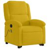 vidaXL Fauteuil de massage inclinable Jaune Velours
