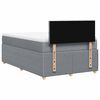 vidaXL Sommier &agrave; lattes de lit avec matelas Gris clair 120x200cm Tissu