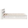 vidaXL Lit biblioth&egrave;que sans matelas blanc 140x200 cm bois pin massif