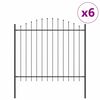 vidaXL Cl&ocirc;ture de jardin WOERDEN 6 pc 170 x 190 cm Gris