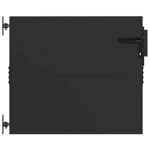 vidaXL Porte de Jardin Noir 85 x 100 cm Acier peint par poudre
