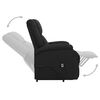 vidaXL Fauteuil Noir Tissu