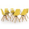 vidaXL Ensemble de salle &agrave; manger 7 pcs Jaune et noir