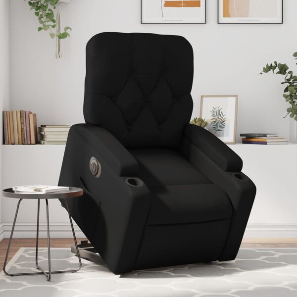 vidaXL Fauteuil inclinable &eacute;lectrique noir similicuir