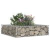 vidaXL Lit sur&eacute;lev&eacute; gabion Argent&eacute; 80 x 80 x 20 cm Acier galvanis&eacute;