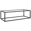 vidaXL Table basse Noir avec verre tremp&eacute; 120x60x35 cm