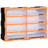 vidaXL Organisateur multi-tiroirs avec 8 grands tiroirs 52x16x37 cm