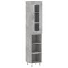 vidaXL Buffet haut Gris b&eacute;ton 34,5x34x180 cm Bois d'ing&eacute;nierie