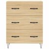 vidaXL Buffet haut Ch&ecirc;ne sonoma 69,5x34x180 cm Bois d'ing&eacute;nierie