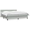 vidaXL Sommier &agrave; lattes de lit et matelas gris clair 180x210cm velours