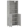 vidaXL Buffet haut Gris b&eacute;ton 69,5x34x180 cm Bois d'ing&eacute;nierie