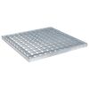 vidaXL Grille Argent&eacute; 40 x 40 x 2 cm Acier galvanis&eacute; &agrave; chaud