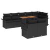 vidaXL Ensemble de canap&eacute; de jardin 9 pc Noir polyrotin