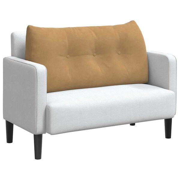 vidaXL Coussin de Dos Marron 100 x 24 x 50 cm Velours