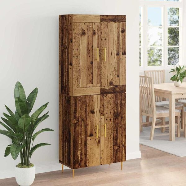 vidaXL Haut Armoire Bois Ancien 69,5 x 34 x 180 cm Bois d'ing&eacute;nierie