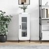 vidaXL Buffet Blanc brillant 34,5x34x90 cm Bois d'ing&eacute;nierie