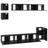 vidaXL Ensemble meuble TV 8 pcs Ch&ecirc;ne noir Bois d'ing&eacute;nierie