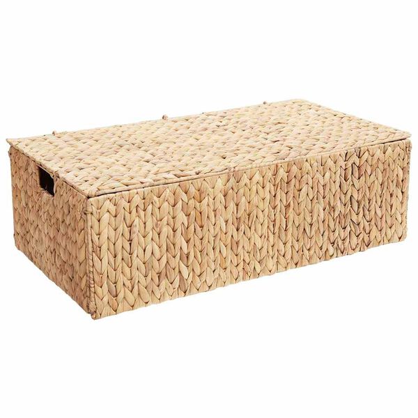 vidaXL Bo&icirc;te de rangement Naturel 75 x 42 x 23 cm Jacinthe d'eau