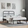vidaXL Cadre de lit métal sans matelas avec tête de lit noir 120x190cm