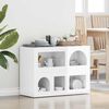 vidaXL Buffet Blanc brillant 80,5 x 35 x 59 cm Bois d'ing&eacute;nierie