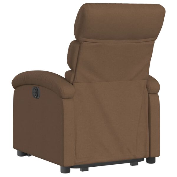vidaXL Fauteuil inclinable Marron Tissu