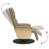vidaXL Fauteuil inclinable de massage repose-pieds cappuccino