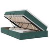 vidaXL Lit avec rangement et matelas Vert fonc&eacute; 120 x 200 cm Velours