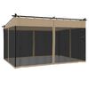 vidaXL Tonnelle avec parois en filet taupe 4x3 m acier