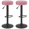 vidaXL Tabourets de bar lot de 2 rose velours