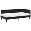 vidaXL Cadre de lit d'angle avec matelas 2 pcs Noir Velours