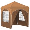 vidaXL Tente de f&ecirc;te pop-up 192 x 192 x 245 cm Beige