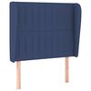 vidaXL Tête de lit avec oreilles Bleu 83x23x118/128 cm Tissu