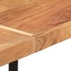 vidaXL Table de bar 150x70x107 cm bois massif d'acacia et fer