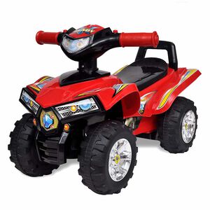 Quad &agrave; chevaucher enfant rouge avec son et lumi&egrave;re