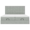 VidaXL Cadre de lit ottoman et matelas gris clair 160x200cm velours