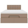 VidaXL Cadre de lit ottoman et matelas cappuccino 120x190cm similicuir