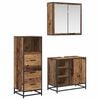 vidaXL Ensemble de mobilier de salle de bain 3 pcs Bois Ancien