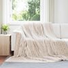 vidaXL Couvertures &agrave; jeter 6 pcs Beige 240 x 220 cm Toison